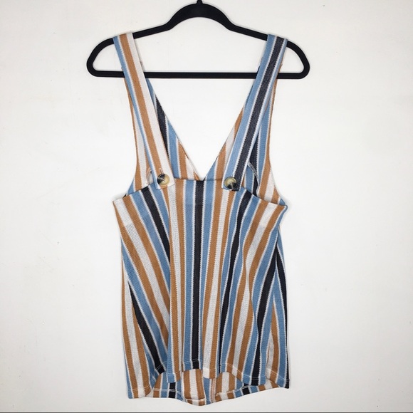 Free People Bridget Stripe Tank Top Mustard - Picture 6 of 12